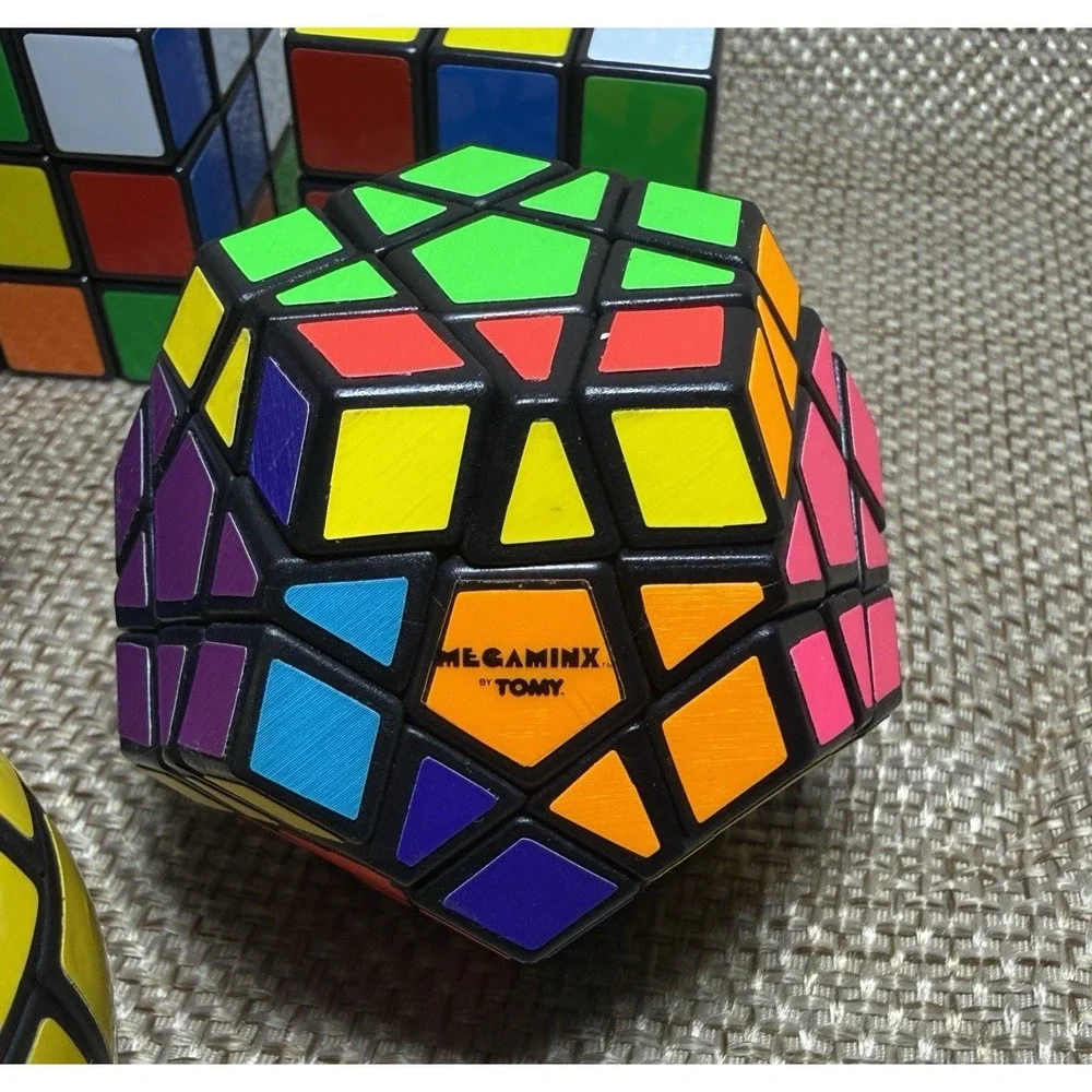 Vtg Magic Cube Magic Ball Puzzle Lot Tomy Megaminx Fidget Games‎